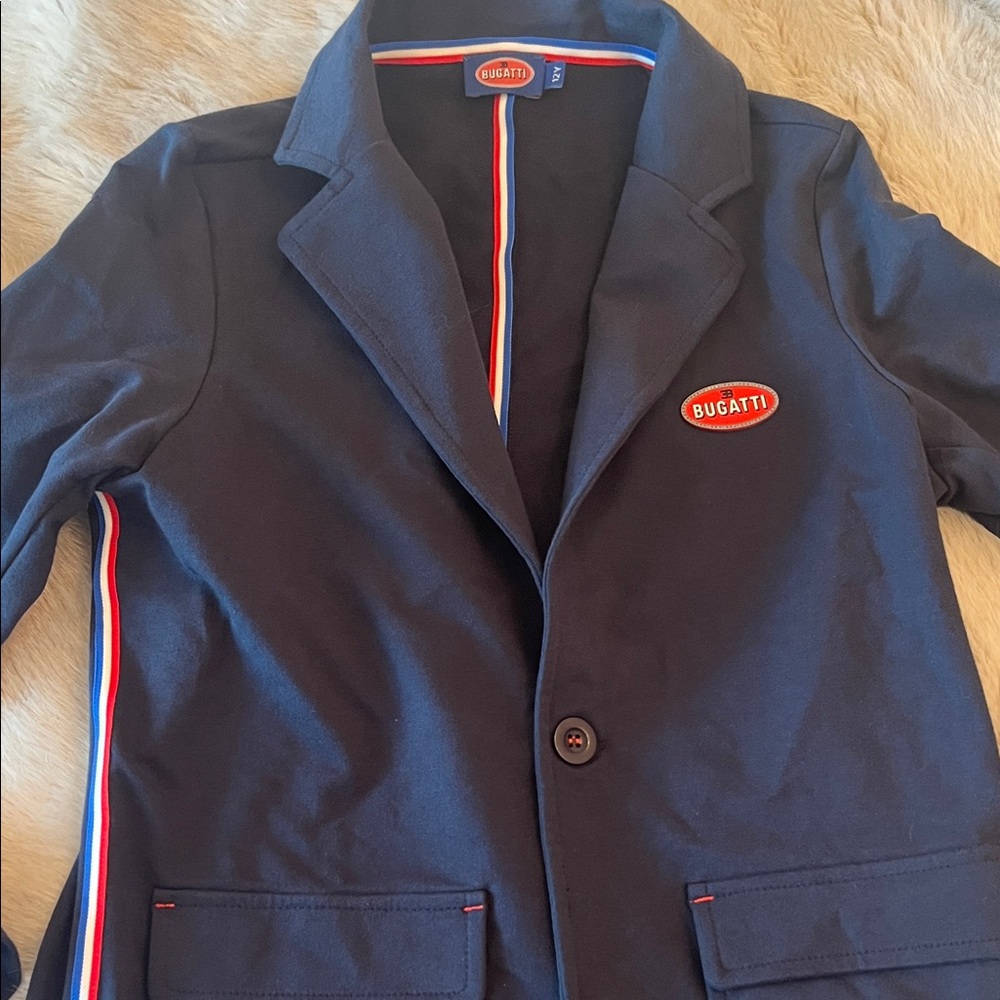 Bugatti Dark Blue Jacket with Red and White Details